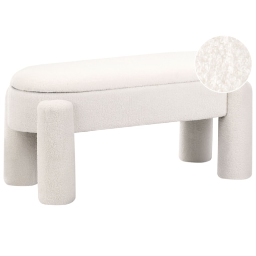 Ławka ze schowkiem OAKLEY Boucle Złamana biel