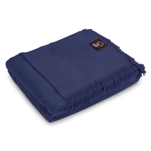 Koc bawełniany 150x200 kolor granat