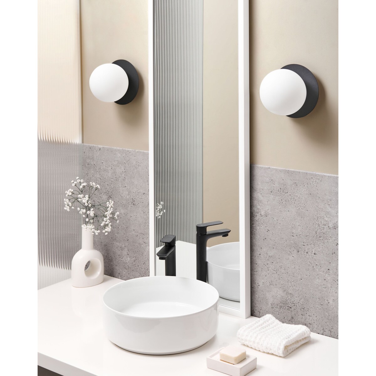 Zestaw 2 lamp ściennych BOUBLE Metal Czarny