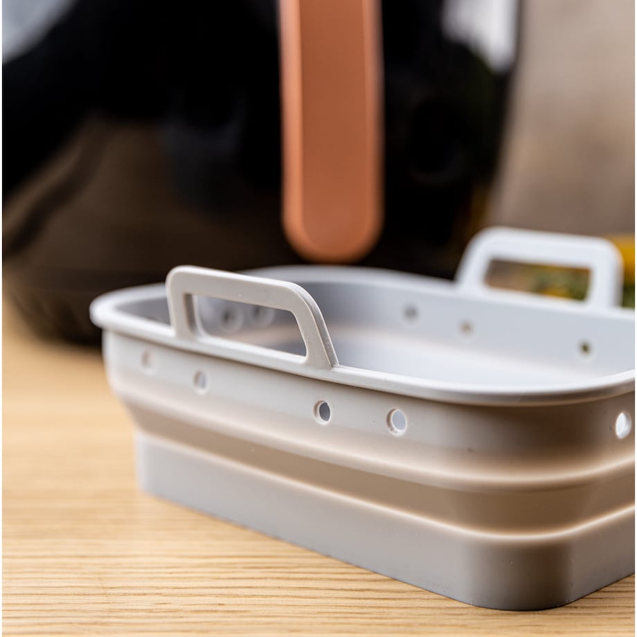 Zestaw wkładów silikonowych do frytkownicy beztłuszczowej 2 sztuki prostokątny 20.5x14.5cm składany KLAUSBERG