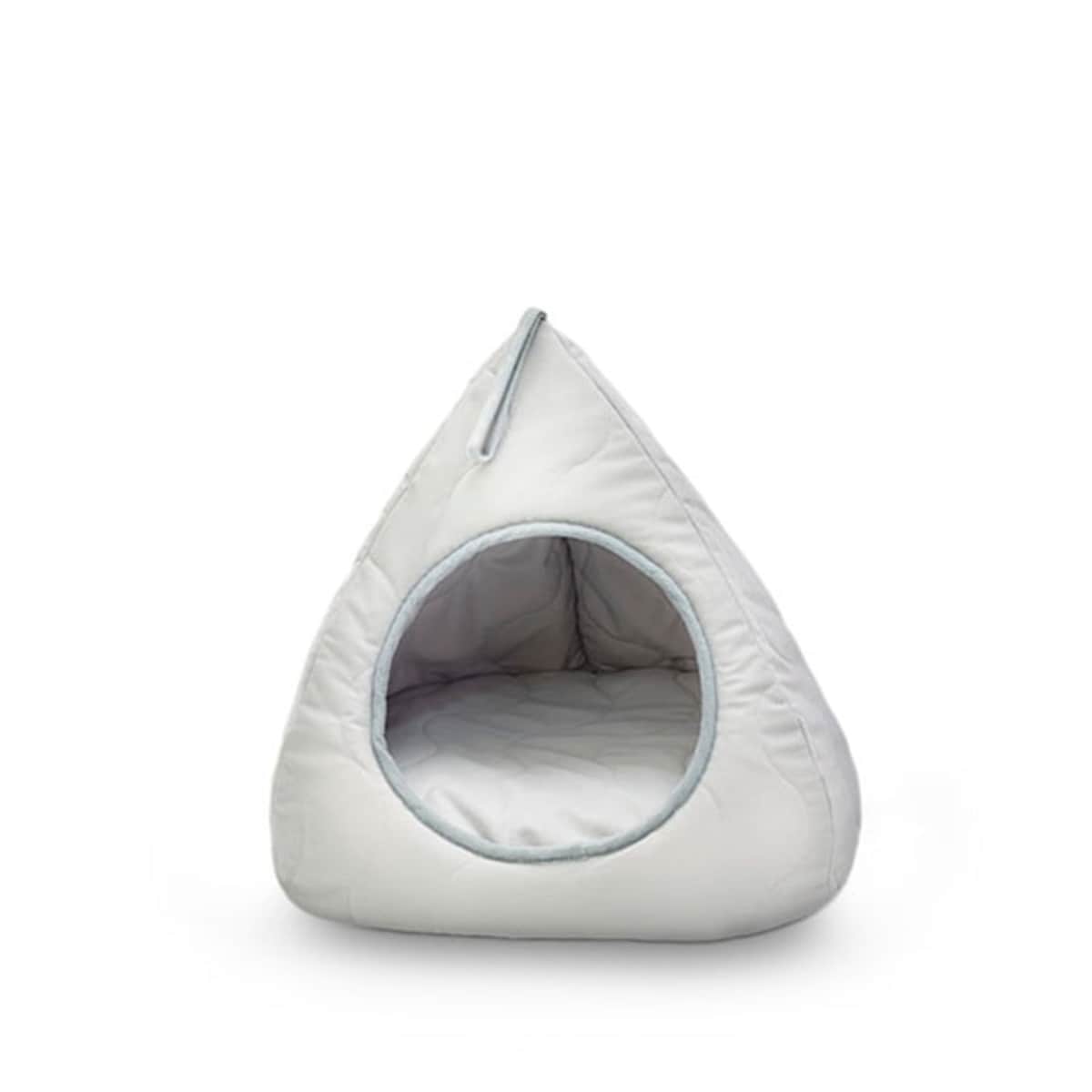 Legowisko domek w kształcie stożka dla kota lub psa szary