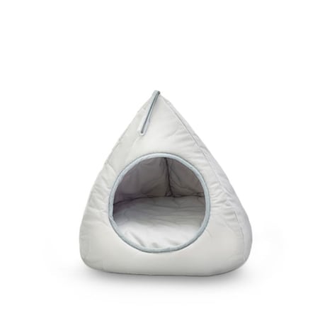 Legowisko domek w kształcie stożka dla kota lub psa szary