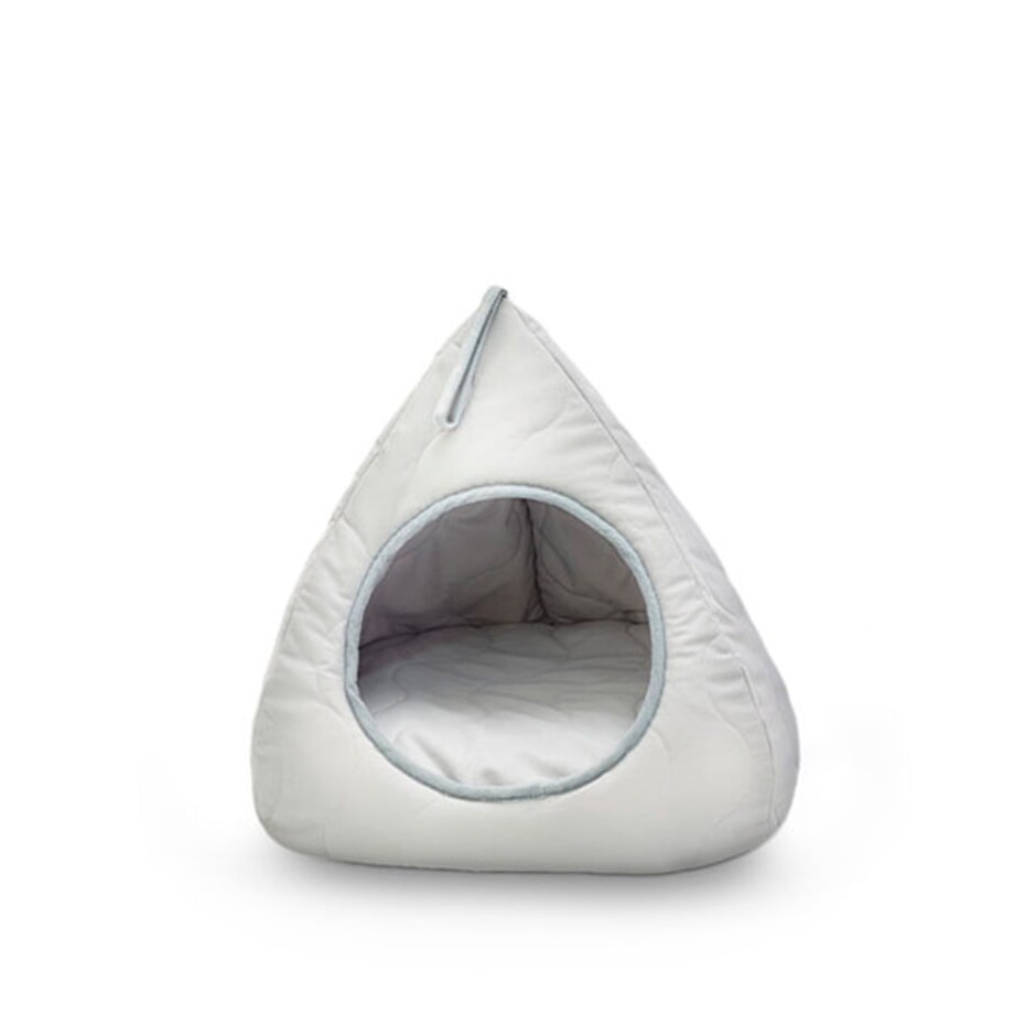 Legowisko domek w kształcie stożka dla kota lub psa szary