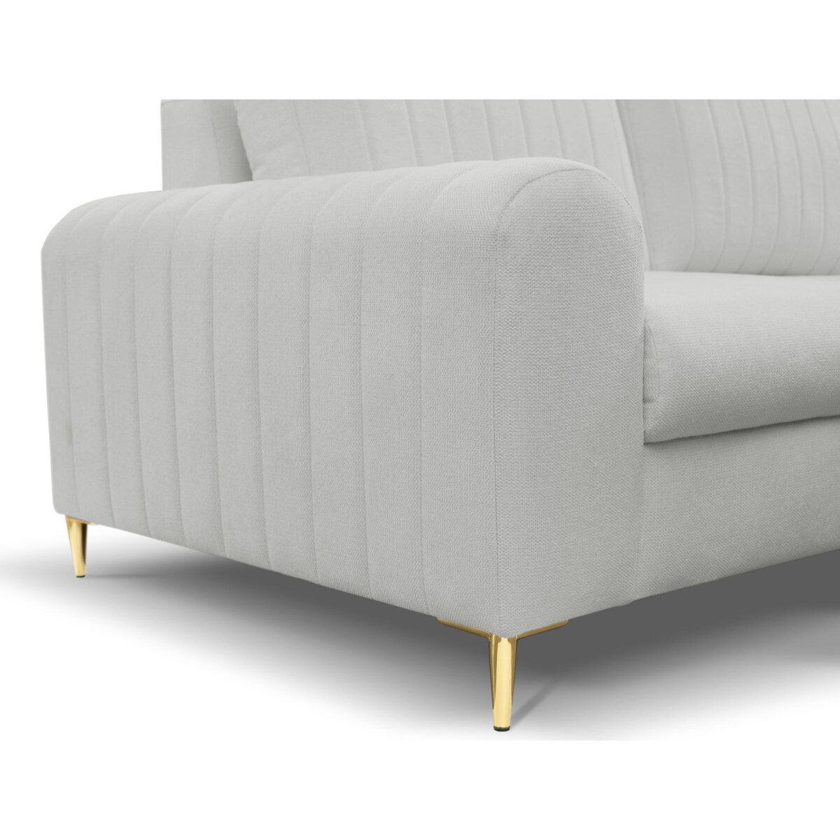 Elegancki narożnik MANGO z funkcją spania prawy - kolor popiel