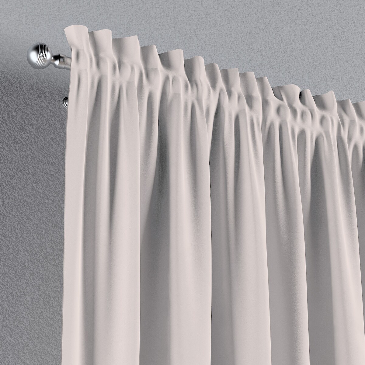 Zasłona na kanale z grzywką 1 szt. 130x245 ecru