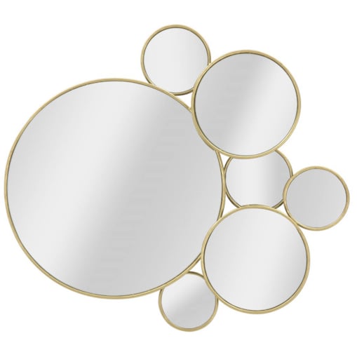 Lustro ścienne, kompozycja z luster różnych rozmiarów, 81 x 73 cm