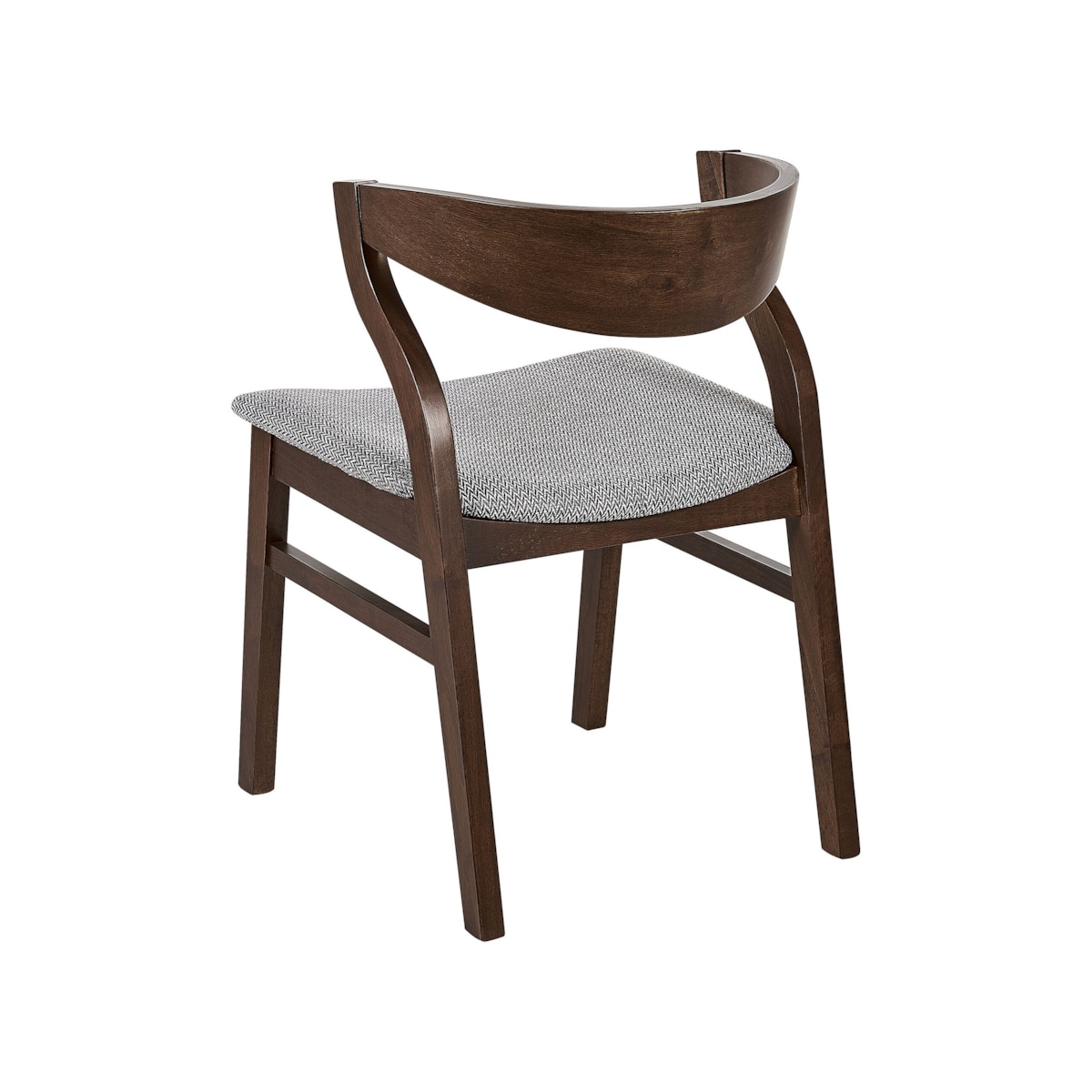 Zestaw 2 krzeseł do jadalni ciemne drewno z szarym MAROA