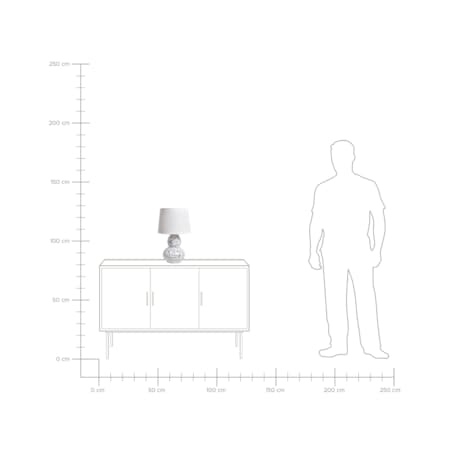 Lampa stołowa MACAL Ceramika Biały/ niebieski