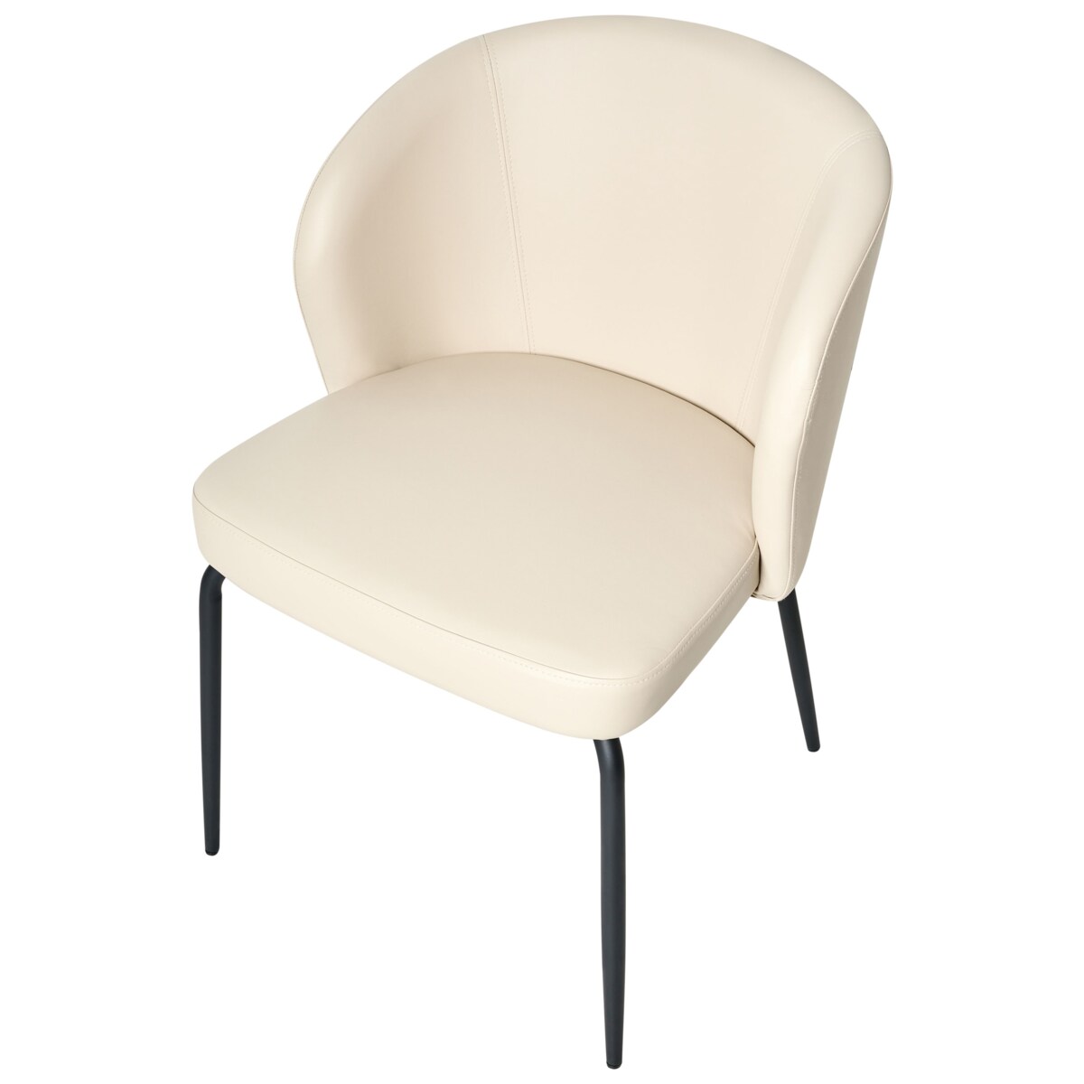 Zestaw 2 krzeseł do jadalni ZANA Ekoskóra Jasnobeżowy