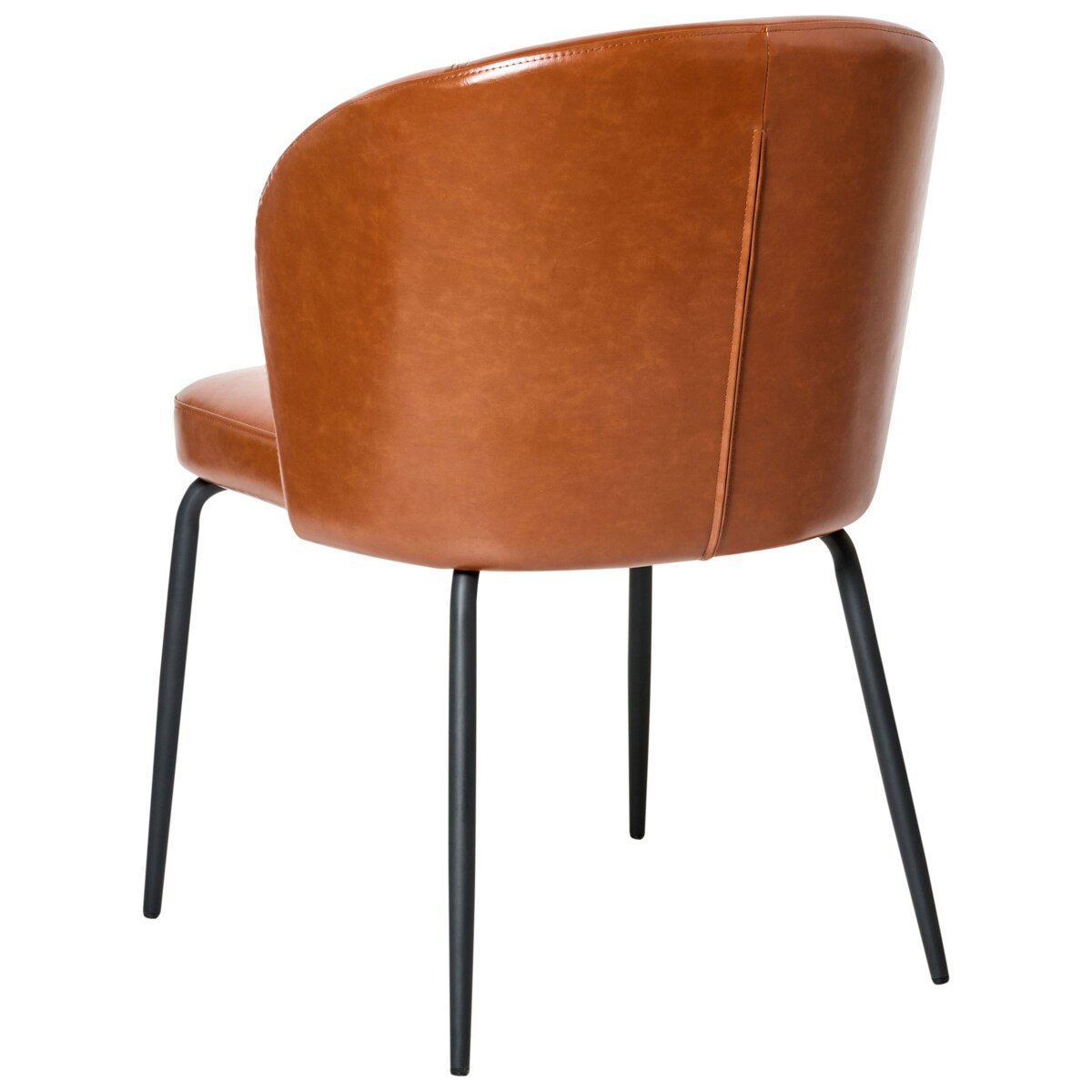 Zestaw 2 krzeseł do jadalni ZANA Ekoskóra Złoty brąz