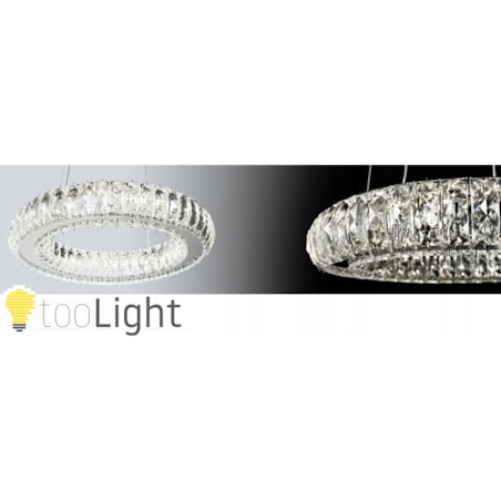 Lampa Kryształowa Sufitowa Plafon Chrom Led Pilot
