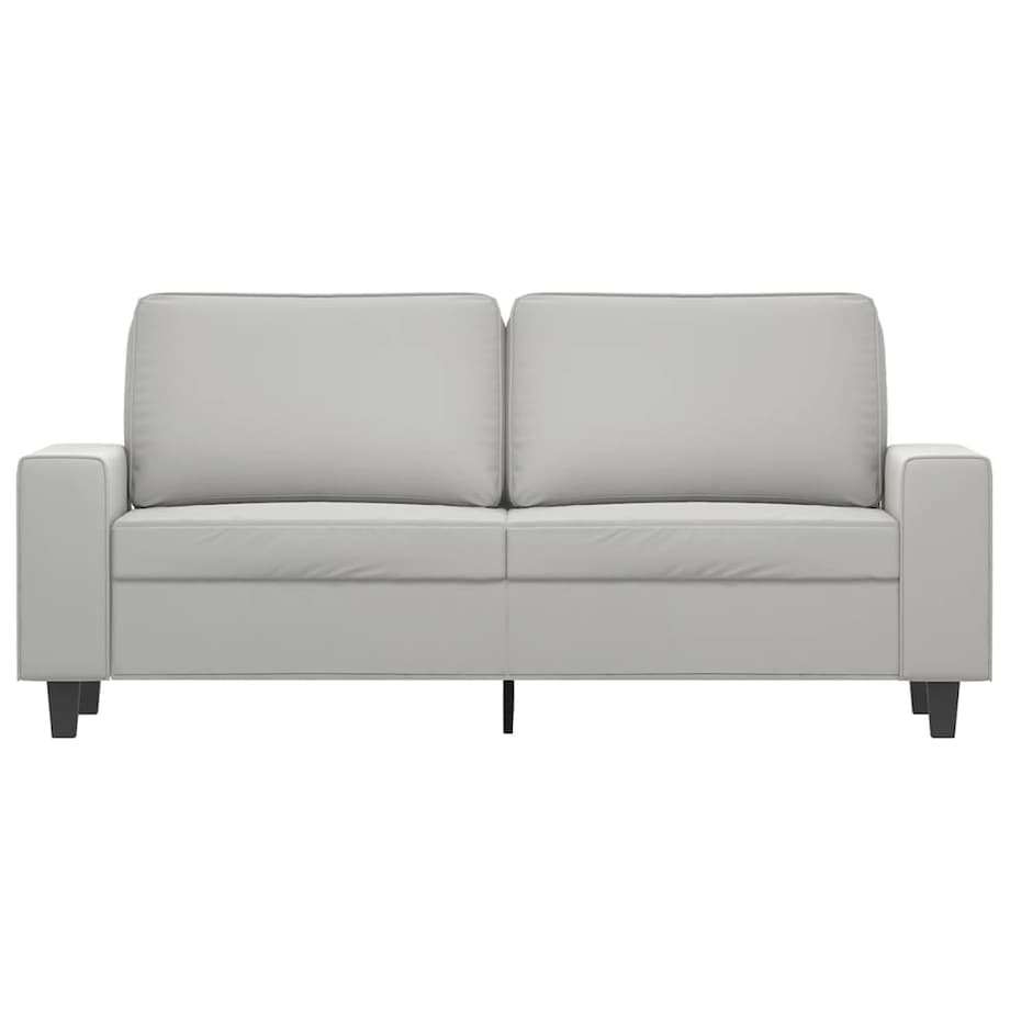vidaXL Sofa 2-osobowa, jasnoszary, 140 cm, tapicerowana mikrofibrą