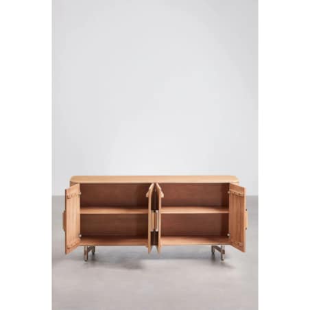 Komoda z drewna mango i stali, 160 cm, Osaka