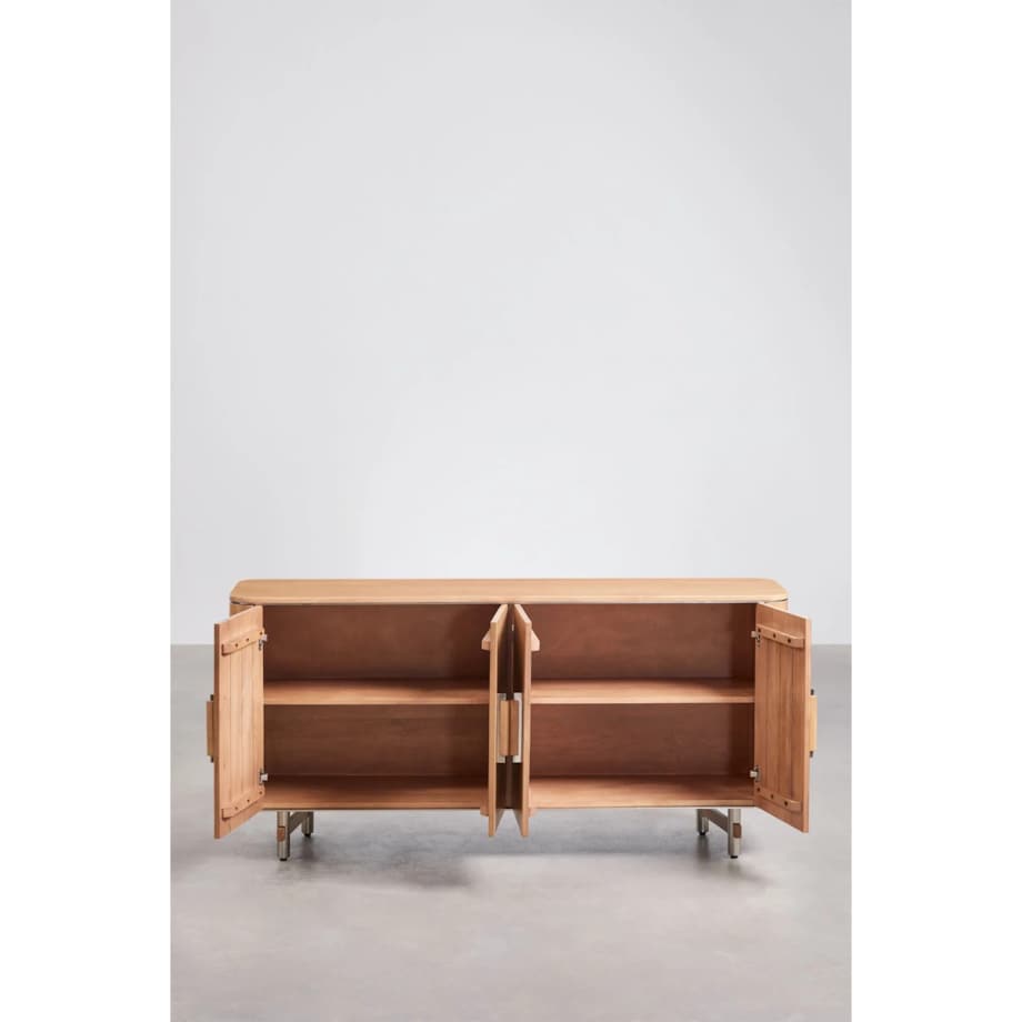 Komoda z drewna mango i stali, 160 cm, Osaka