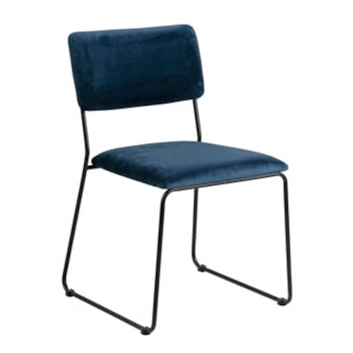 Krzesło Cornelia VIC Navy Blue tapicerowane