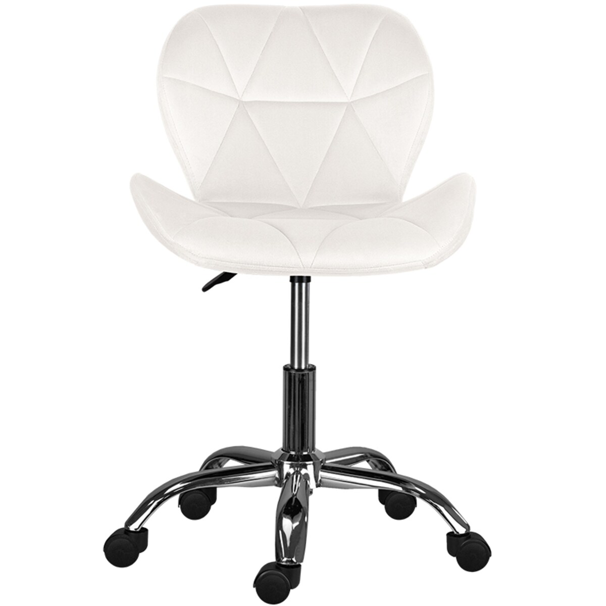 Krzesło biurowe fotel obrotowy regulowany welurowy beż