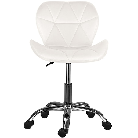 Krzesło biurowe fotel obrotowy regulowany welurowy beż