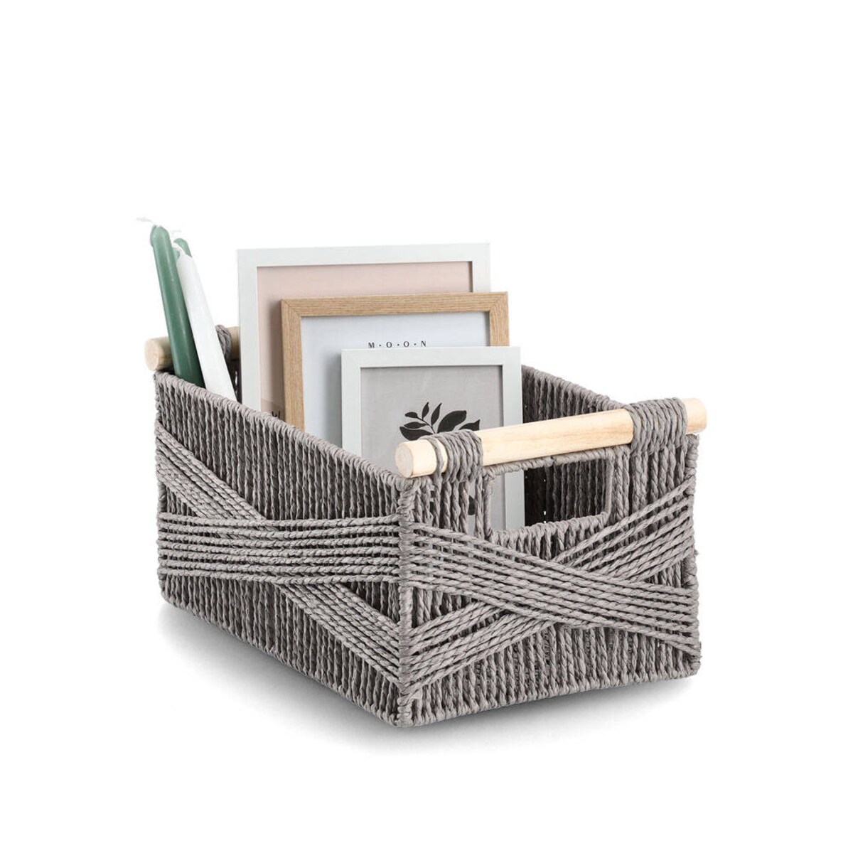 Koszyk do przechowywania z rączkami, 33 x 22 cm