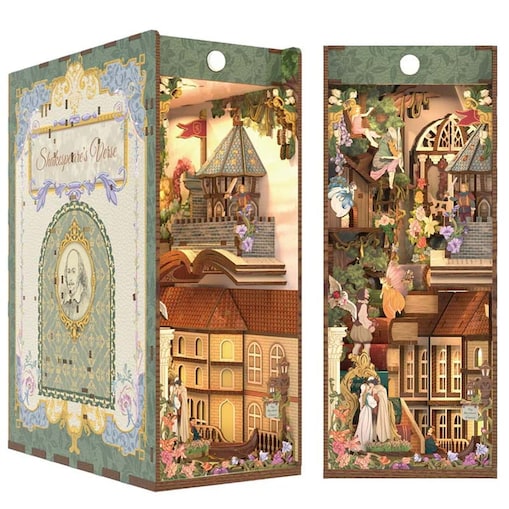 Miniaturowy domek Book Nook - Romeo i Julia - miłość świata - Tonecheer