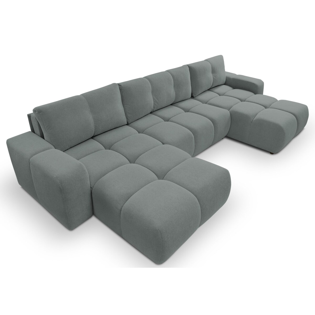 Nowoczesny Narożnik U SOHI z funkcją spania, Curio 93 - Popiel