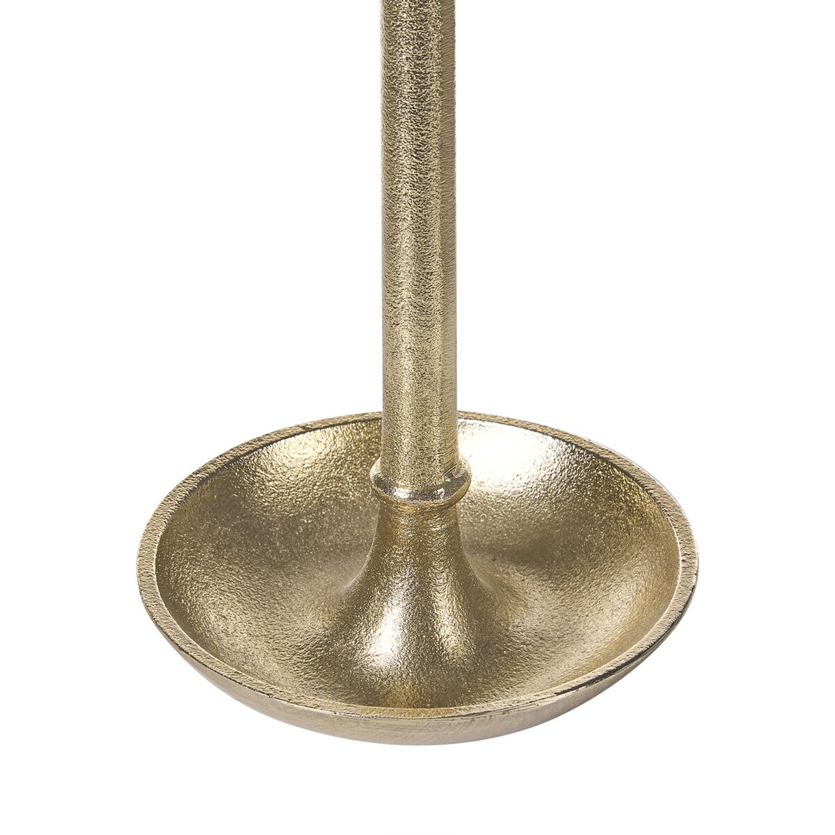 Zestaw 3 świeczników LIWUNG Metal 27/33/38 cm Złoty