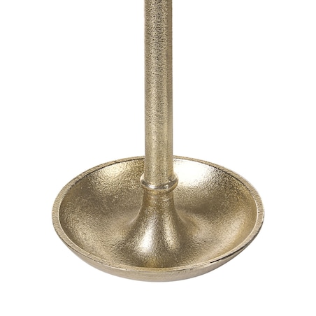 Zestaw 3 świeczników LIWUNG Metal 27/33/38 cm Złoty