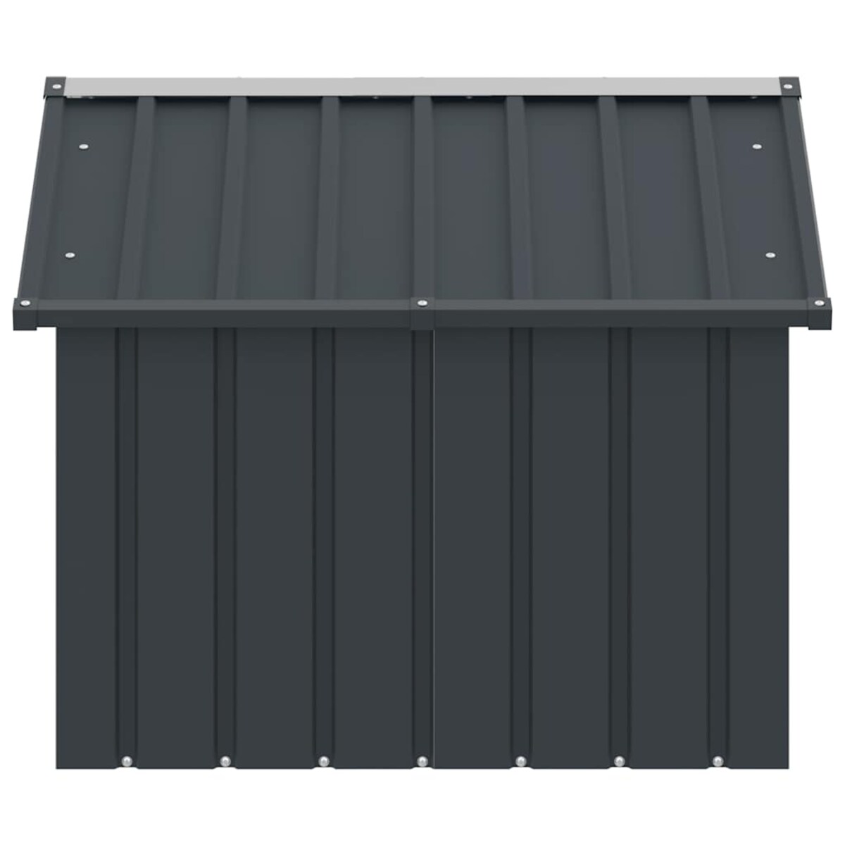 vidaXL Buda dla psa, antracytowa, 116,5x103x81,5 cm, stal