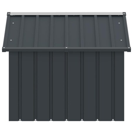 vidaXL Buda dla psa, antracytowa, 116,5x103x81,5 cm, stal