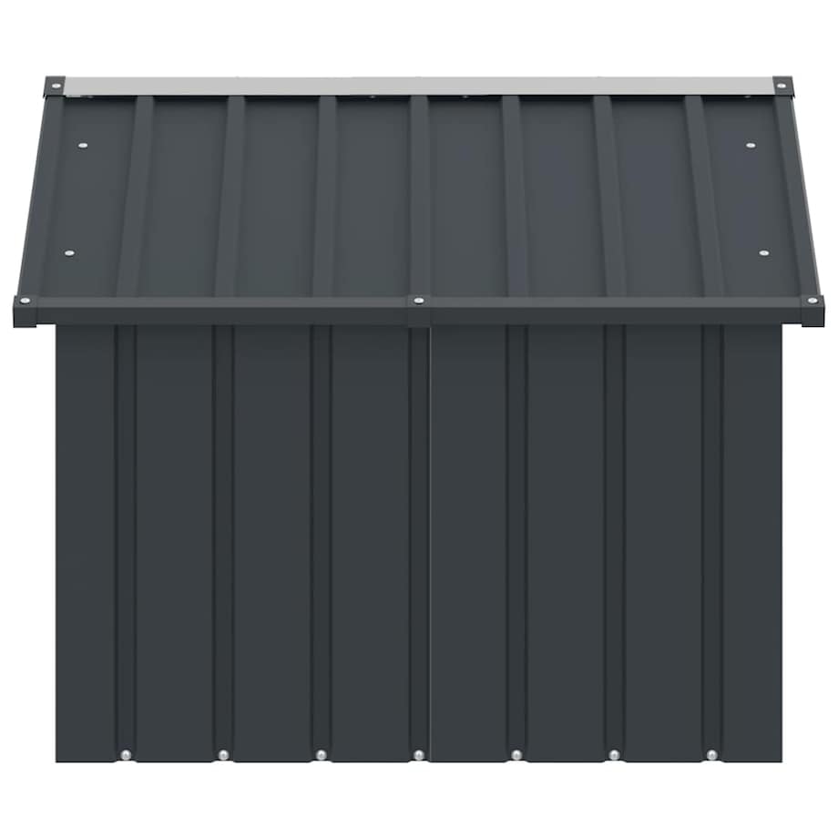 vidaXL Buda dla psa, antracytowa, 116,5x103x81,5 cm, stal