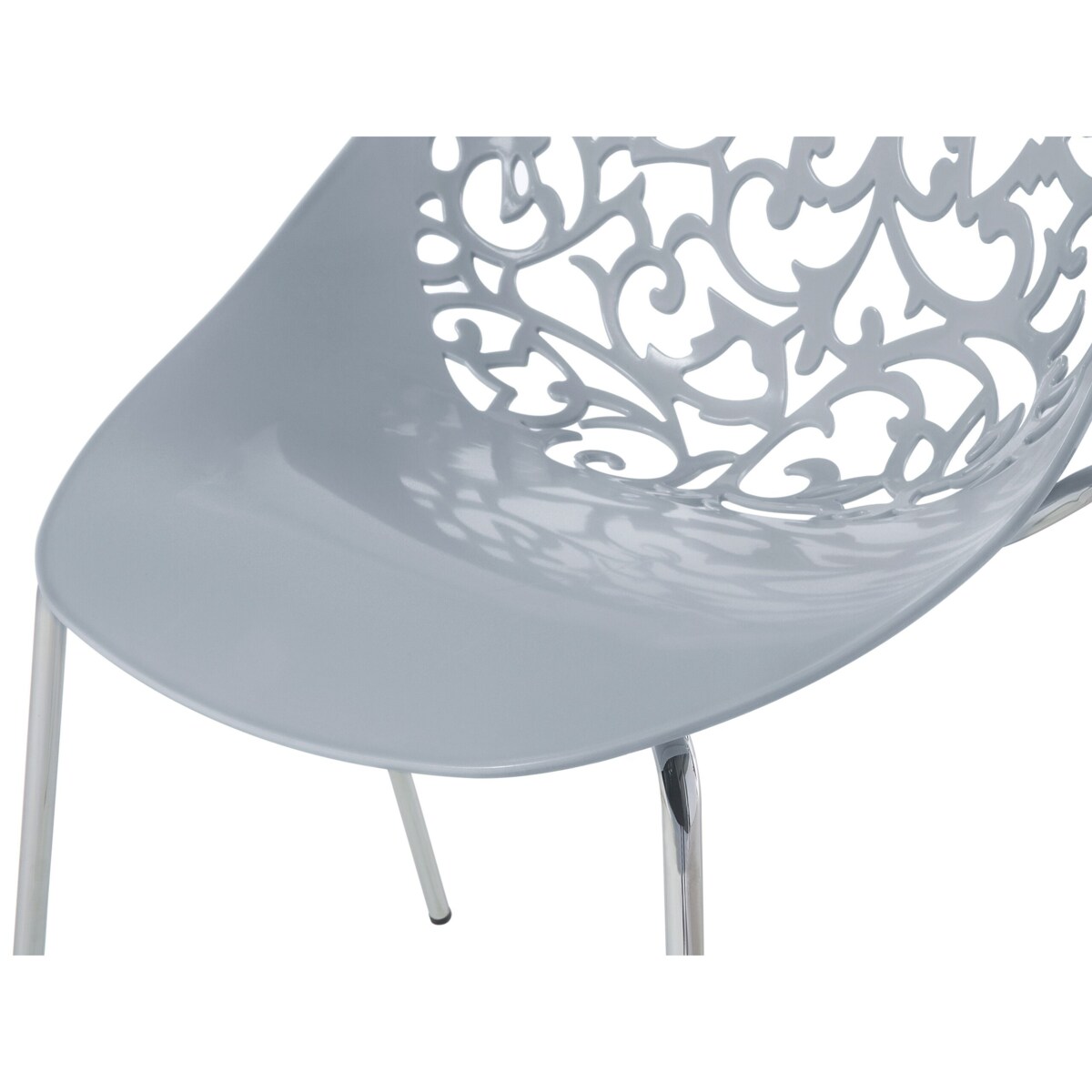 Zestaw 4 krzeseł szary MUMFORD