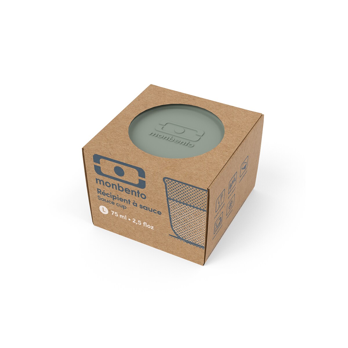 Monbento Temple pojemnik na sos 75 ml Green Natural