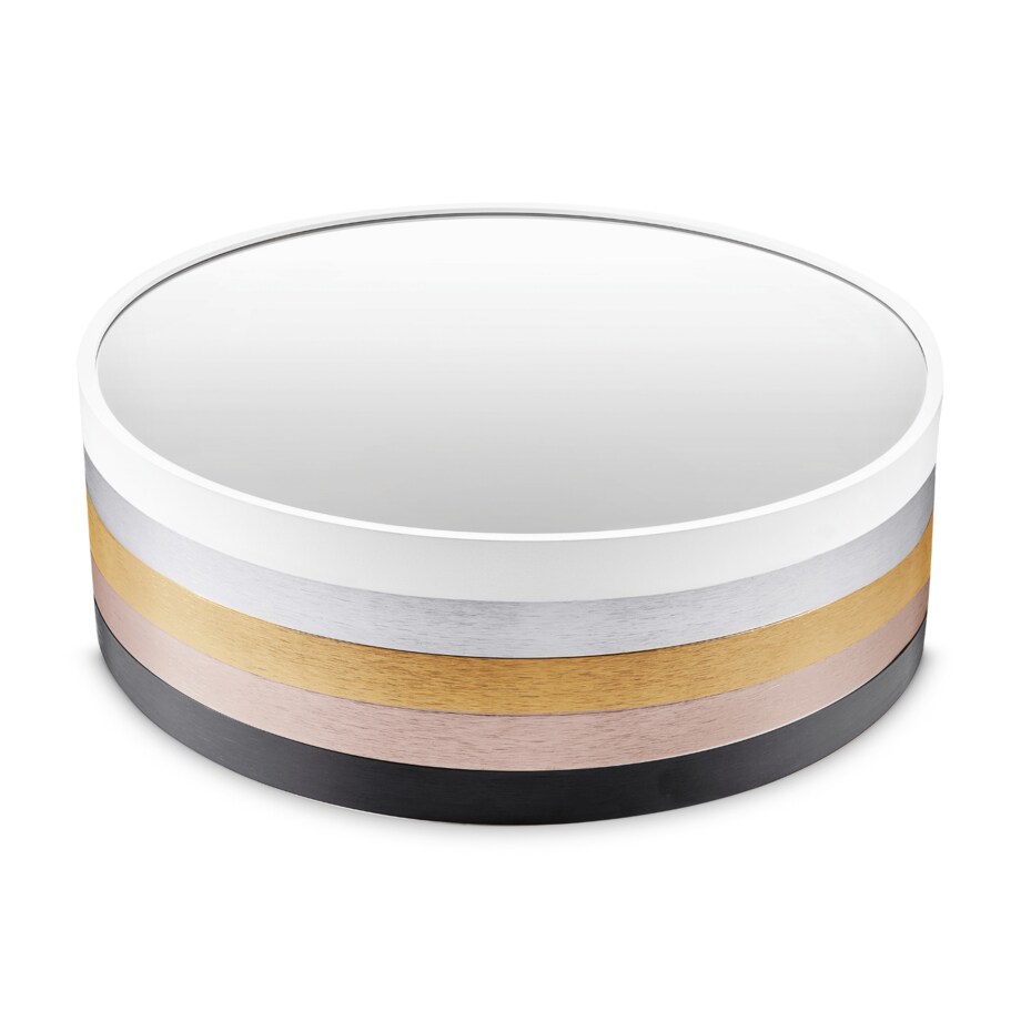 Lustro okrągłe w ramie srebrne 50cm