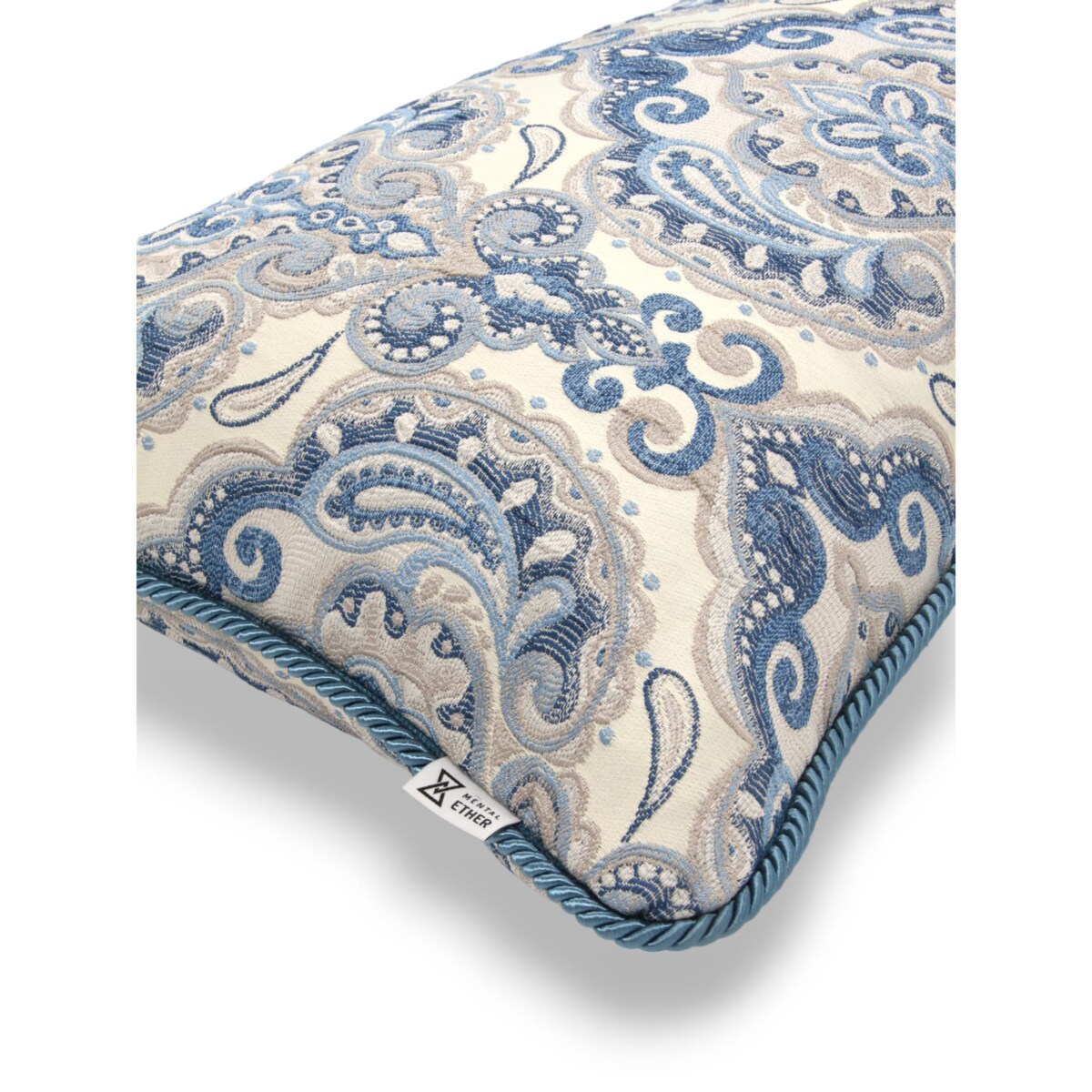 Kremowy - niebieski zestaw dwóch poduszek dekoracyjnych Aura Rani