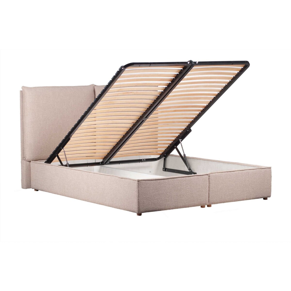 Łóżko Hage (180x200) z pojemnikiem na pościel w tkaninie Angola 09