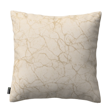 Poszewka Kinga na poduszkę 43x43 marmurkowy złoty wzór na tle ecru