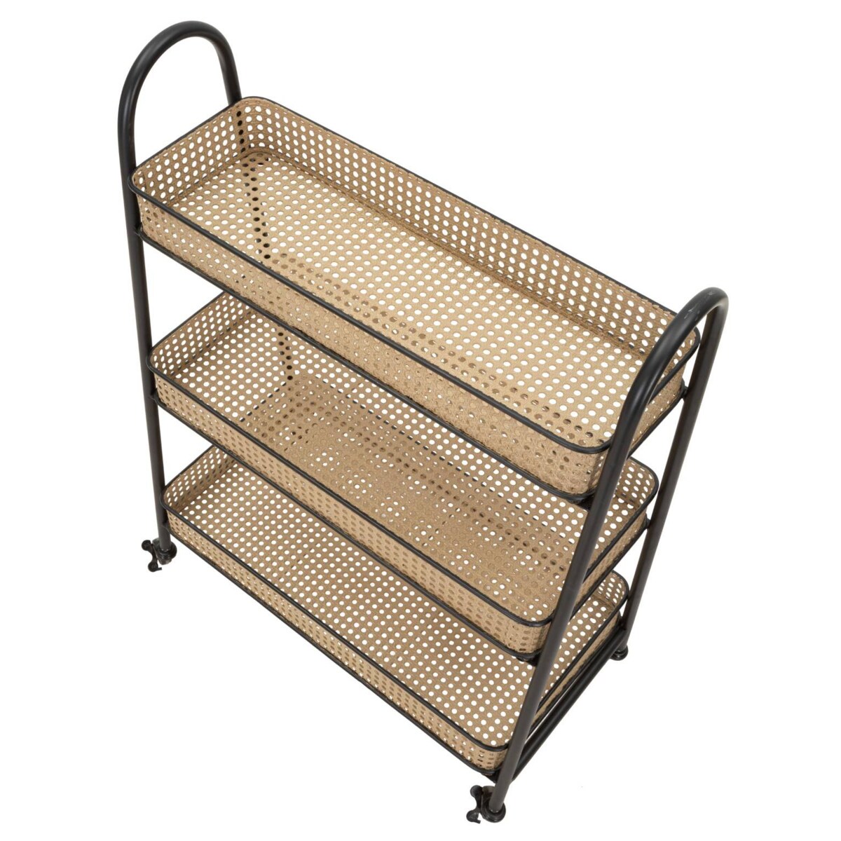 Wąski wózek do przechowywania FUJI, wzór plecionki wiedeńskiej