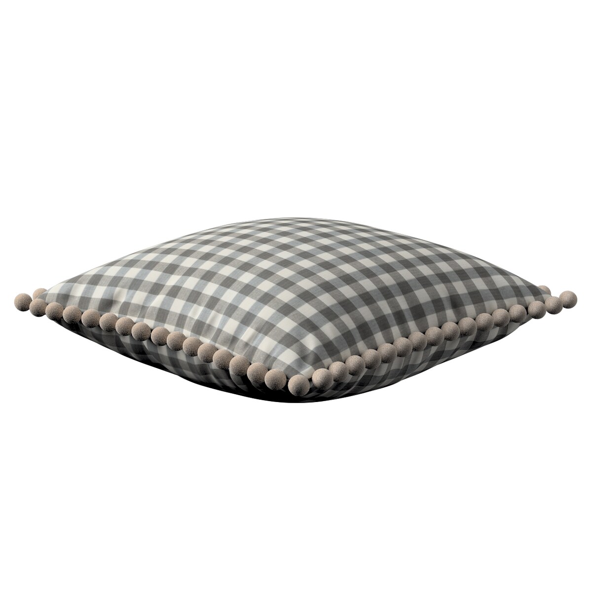 Poszewka Wera na poduszkę 45x45 szaro-biała kratka (1,5x1,5cm)