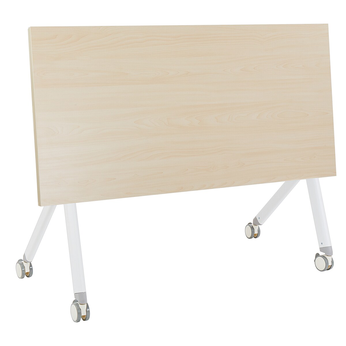 Składane biurko BENDI Jasnobrązowy 120 cm 60 cm z kółkami