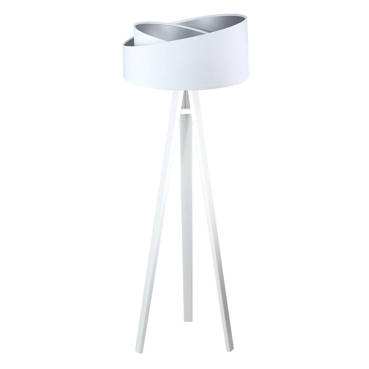 Lampa stojąca GEMSTONE biała/srebrna