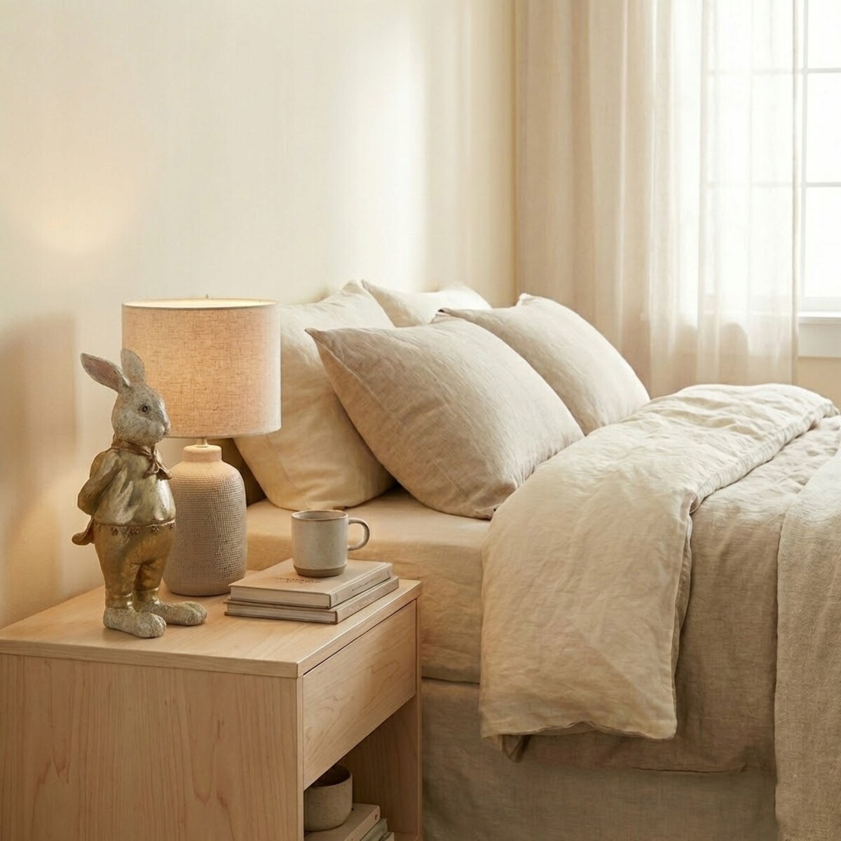 ZAJĄC WIELKANOCNY FIGURKA KRÓLIK ZAJĄCZEK DEKORACYJNA NA WIELKANOC PREZENT