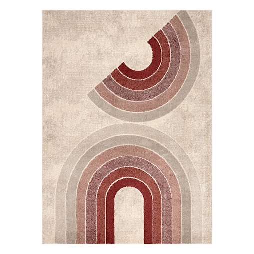 Dywan FUSION 0807 krem / bordo - 140x190 cm