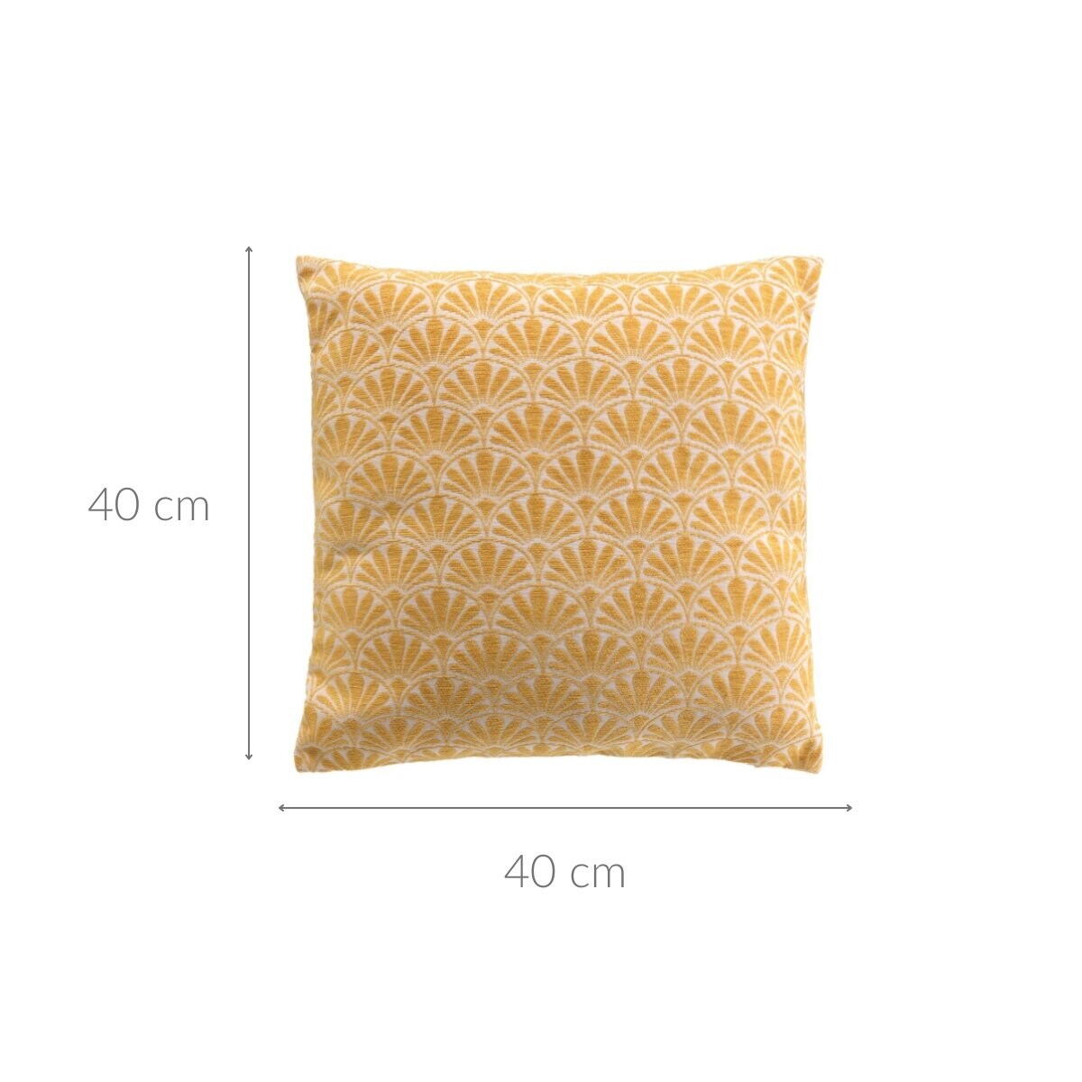 Żakardowa poduszka ze ściąganą poszewką, 40 x 40 cm, OCHRE