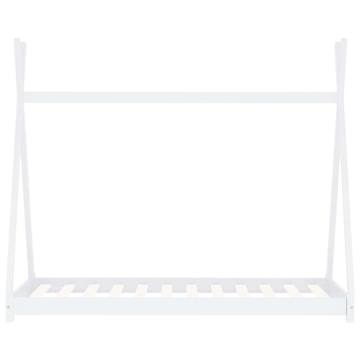 vidaXL Rama łóżka dziecięcego, biała, lite drewno sosnowe, 70 x 140 cm