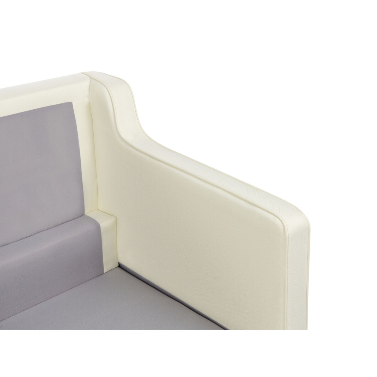 Sofa 2-osobowa tapicerowana biała LOKKA