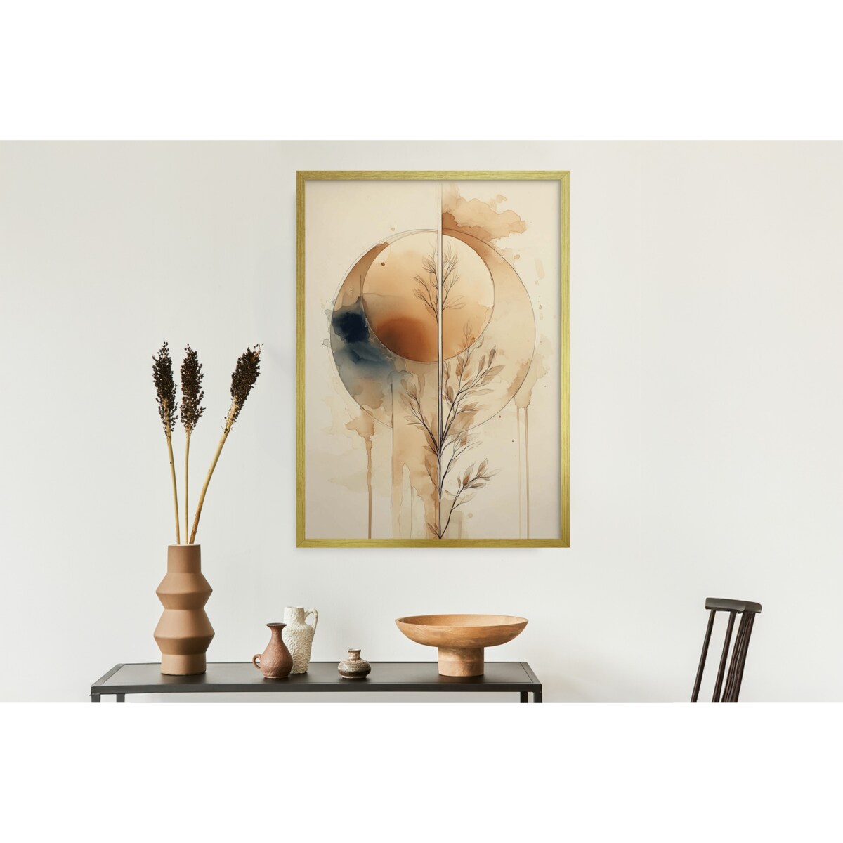 Obrazy ścienne Plakaty na ścianę w Złotej ramie do salonu sypialni 50x70