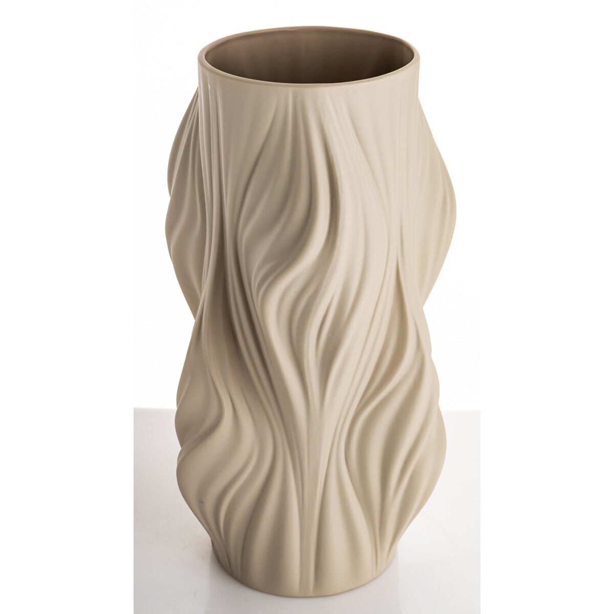 Wazon porcelanowy 35,5x17,5x17,5 cm TWISSTIE beżowy