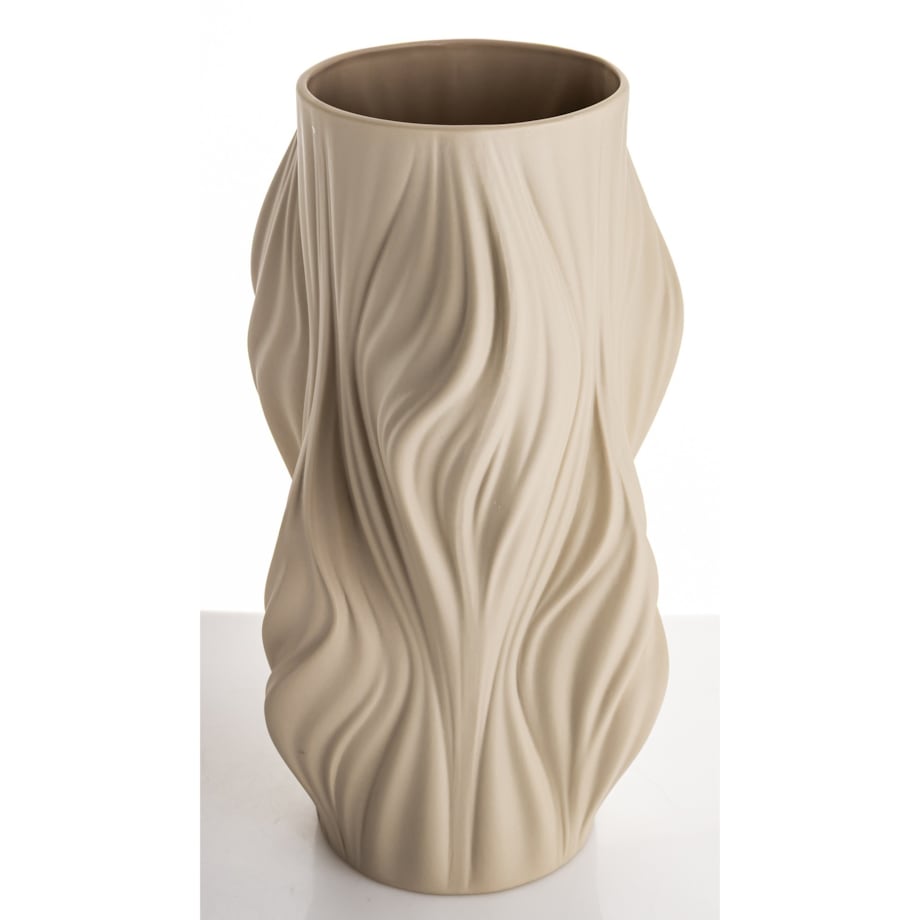 Wazon porcelanowy 35,5x17,5x17,5 cm TWISSTIE beżowy