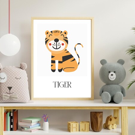 plakat zwierzaki z afryki tiger 50x70 cm
