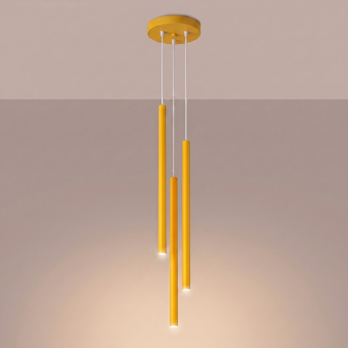 Lampa wisząca PASTELO 3P żółta