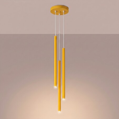 Lampa wisząca PASTELO 3P żółta